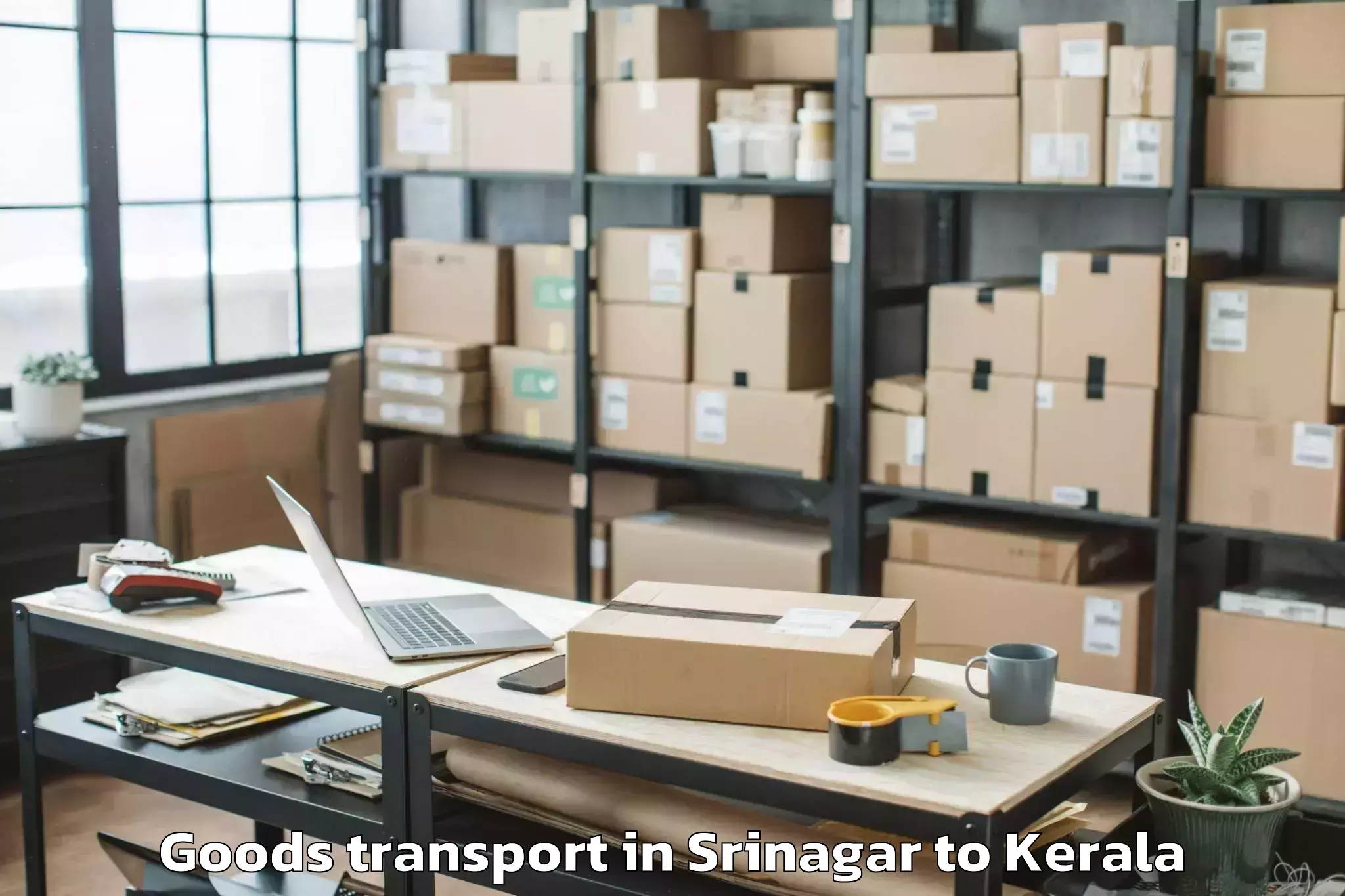 Efficient Srinagar to Varkala Goods Transport